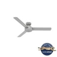thumbnail image 3 of Hunter 52 inch Indoor Ceiling Fan No Light - Modern Ceiling Fan without Light, 3 Blades, Standard Mount, For Bedroom, Living Room, or Kitchen, Wall Control - Presto 52383, Dove Grey, 3 of 16