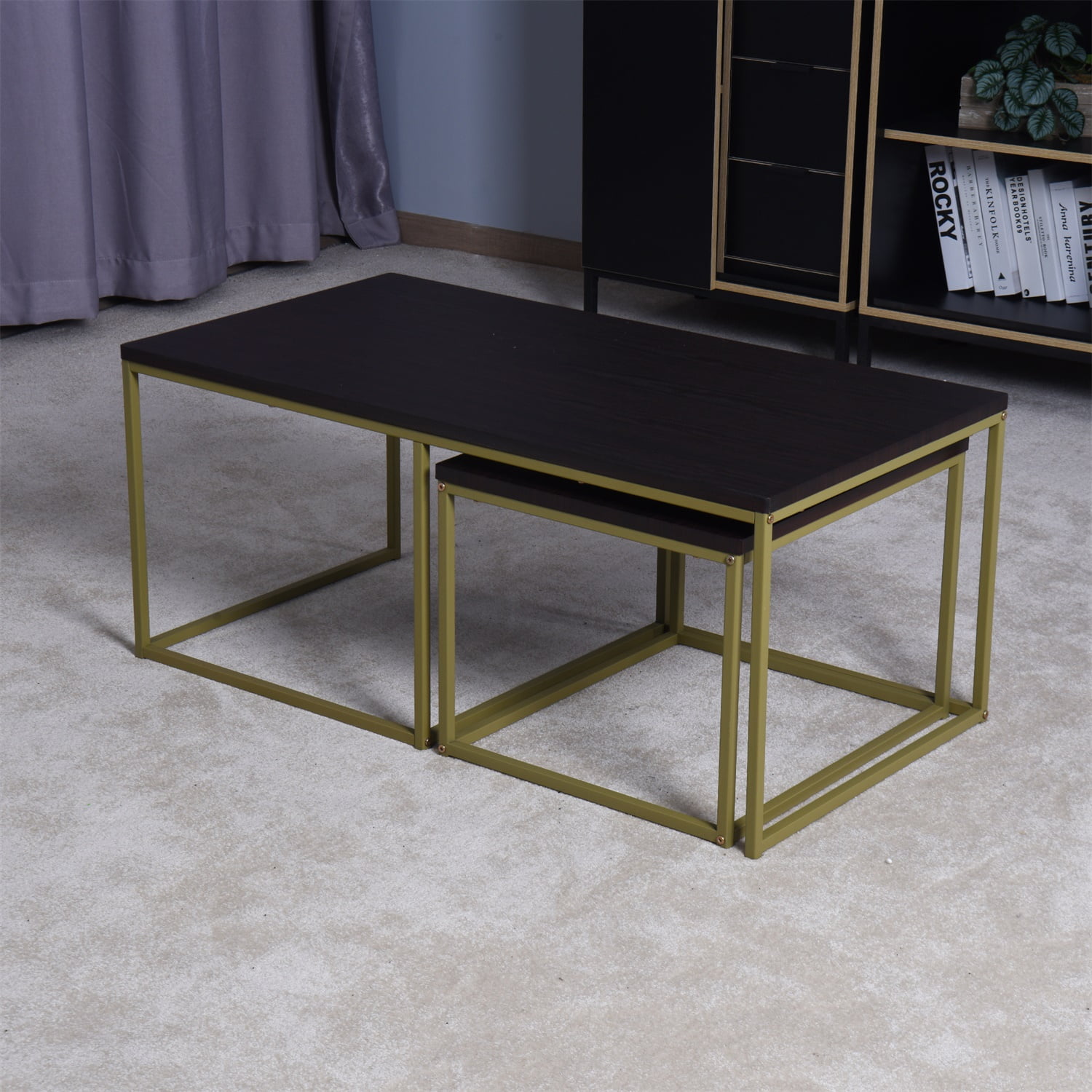 Modern Sofa Side Table with Metal Frame, Living Room Coffee Table for Nesting Table Modern Sofa Side Table with Metal Frame, Living Room Coffee Table for Nesting Table
