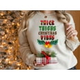 thumbnail image 5 of Women's Thick Thighs and Christmas Vibes Leopard Sweatshirt, Funny Christmas Shirts for Women, 5 of 8