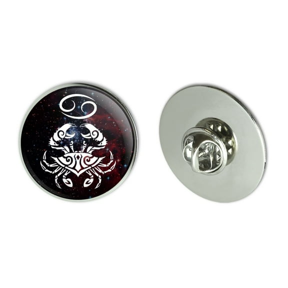 Cancer Crab Zodiac Sign Horoscope in Space Metal 1.1" Tie Tack Hat Lapel Pin Pinback