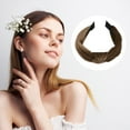 thumbnail image 6 of Unique Bargains Knotted Headbands Hairband for Women 1.2 Inch Wide 1 Pcs Coffee Color, 6 of 7