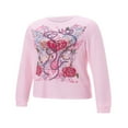thumbnail image 2 of Long Sleeve Tops for Women with Flower Heart Chain Wings Print, 2 of 9
