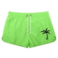 thumbnail image 2 of Swim Trunks Men 5 Inch Liner Stretchy Quick Dry Elastic Waist Drawstring Mens Board Shorts Swimwear Printed Lightweight Swimwear,Green,XL, 2 of 4