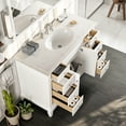 thumbnail image 5 of Eviva Elite Stamford 42"W x 22"D White Bathroom Vanity with Double Ogee Edge White Quartz Vanity Top and Oval Undermount Sink, 5 of 7