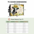 thumbnail image 3 of Outdoor TV Cover 60 to 65 Inches, Cow Sunflower Plant Farm Flower Vintage Background Waterproof and Weatherproof TV Cover with Remote Control Pocket, Flat Screen TV Cover Protector for Outside TV, 3 of 6