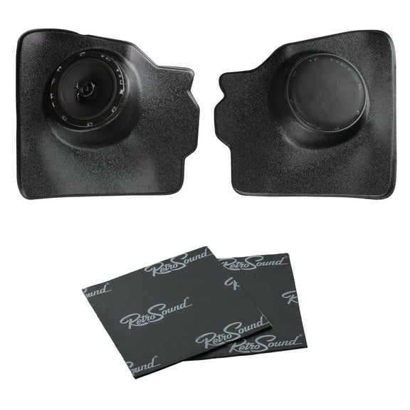 Retro Manufacturing Kick Panels with Deluxe Speakers and Sound Dampening KPV014977-652-M