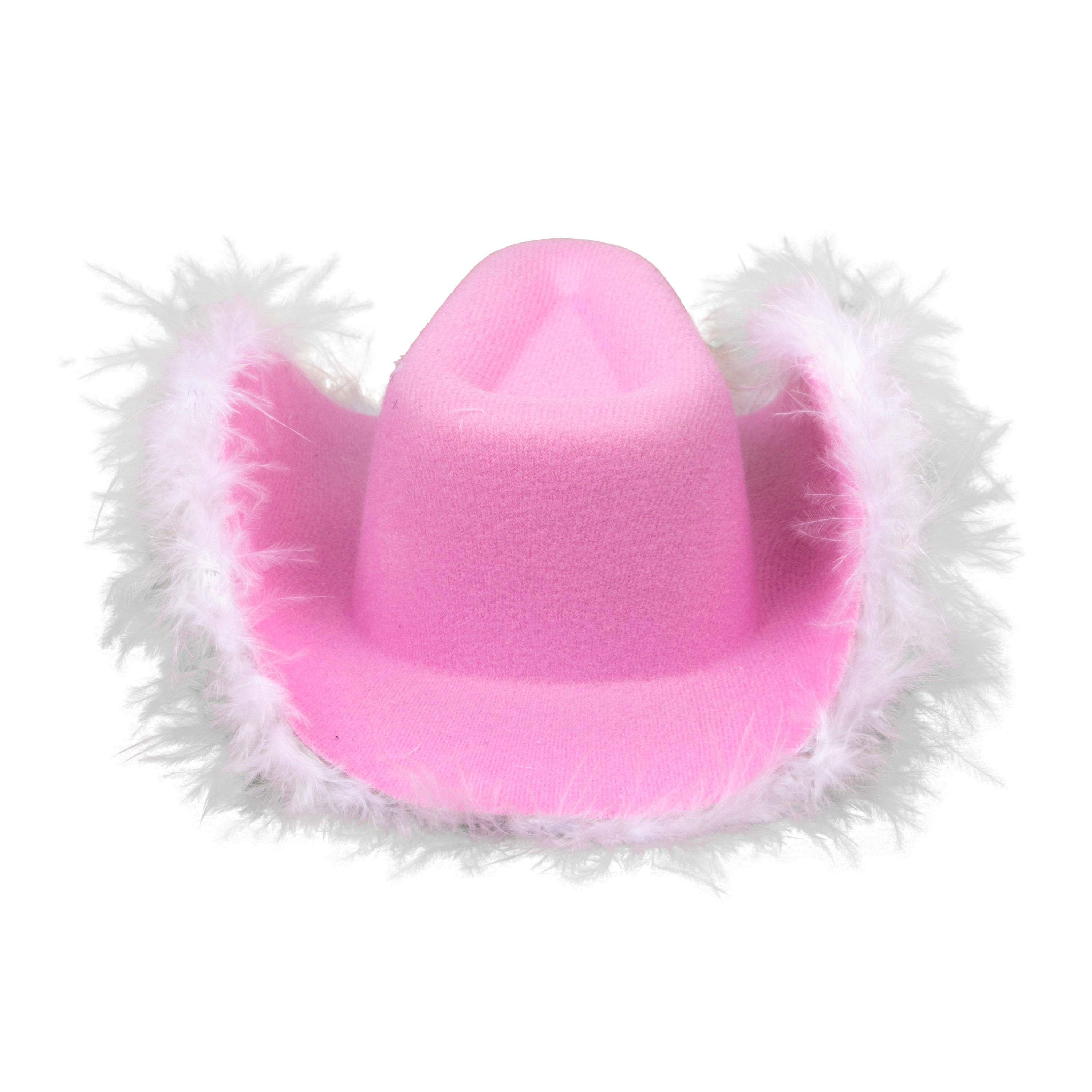 Doggy Parton Dog Clothes, Cowgirl Dog Hat with Tiara, Pink, XS/S