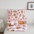 thumbnail image 5 of Manfei Cute Rustic Christmas Full Size Comforter Sets,Farmhouse Bell Bedding Comforter Set,Pink Reversible,3-Piece,1 Comforter and 2 Pillowcases, 5 of 7