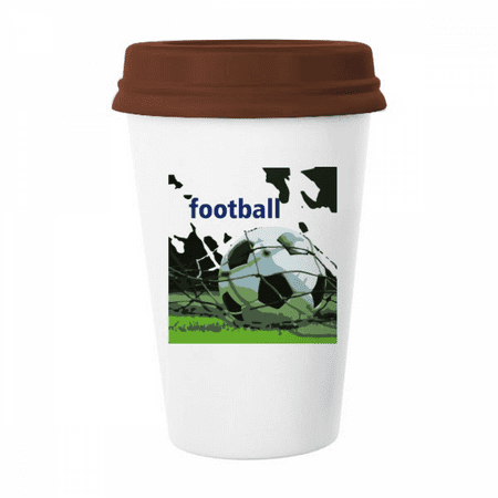 

Football World First Movement Mug Coffee Drinking Glass Pottery Cerac Cup Lid