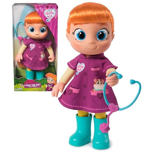 Vida the Vet, Vida Poupée Tout-Petit, Poupée Jouet de 13 Pouces de Haut avec Cheveux Rouges Enracinés et Accessoires de Kit de Docteur, Jouets pour Enfants Filles et Garçons de 3 Ans et Plus