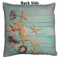 thumbnail image 2 of PKQWTM Shells Sea Stars On Wooden Planks Reversible Mermaid Cushion Cover Home Decor Sequin Pillow Case Size 18x18 inches, 2 of 2