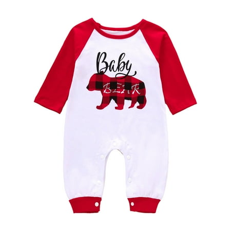 

Boys Bodysuits Baby Christmas Cartoon Letter Print Romper Jumpsuit Outfits