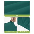 thumbnail image 4 of Dark Green Bar Stool Covers Set of 6, Modern Pure Dark Green Stretch Washable Bar Chair Covers with Backs, Removable Pub Counter Height Chair Cover for Kitchen Dining Room Cafe, 4 of 7
