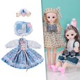 thumbnail image 2 of Ropa de muñeca Adorable Lovely para muñecas de bebé de 30 cm/12 pulgadas ropa Manga Larga Azul Zulema Trajes de muñecas BJD, 2 of 8