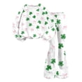 thumbnail image 5 of Grblisyd Girls 2 Piece Outfits Kids Crew Neck Long Sleeve Tops and Elastic Waist Flared Pants Cute Cartoon Print Sweatsuit Clothing Sets, 5 of 7