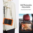 thumbnail image 5 of Case for Samsung Galaxy Tab S6 Lite 10.4 Inch 2024/2022/2020 with Screen Protector, 360 Degree Rotating Kickstand Hand Strap Heavy Duty Shockproof Cover with Shoulder Strap, Orange, 5 of 7