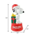 thumbnail image 2 of Peanuts, Snoopy Holiday Figurine, 6 inches Tall, Resin Figurine, White, 2 of 8