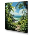 thumbnail image 2 of Designart "Palms at the Beach Tropical Serenity II" Floral Wall Art Print, 2 of 5