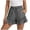 Gray, variant on Women's Cute Flowy Boho Ruffle Shorts with Bow-Knot Elastic Waist Summer Casual Beach Shorts with Pockets​