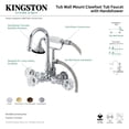 thumbnail image 2 of Wall-Mount Clawfoot Tub Faucet, Oil Rubbed Bronze, Tub Wall Mount AE7T5WCL, 2 of 4