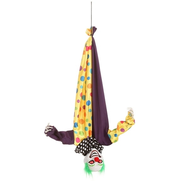 2.8 Ft Animated Hanging Evil Clown Prop