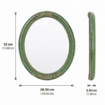 thumbnail image 6 of Large Green Oval Wall Mirror, Vintage Decorative Hanging Mirror with Gold Lace Frame for Bedroom Entryway Hallway Home Decor, 6 of 6