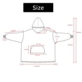 thumbnail image 4 of Wearable Blanket Hoodie, Oversized Sherpa Fleece Sweatshirt Blanket with Giant Hood Pocket and Sleeves for Adult, Warm & Cozy Grey Blanket, 4 of 6