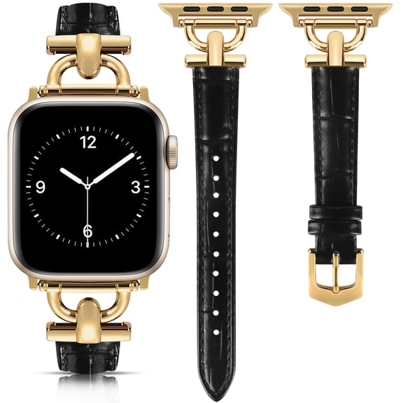 ANTHOUSE Leather Band Compatible with Apple Watch Bands for Women, Dressy Fancy Strap for iWatch Series 11/10/9/8/7/6/5/4/3/2/1/se