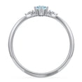 thumbnail image 4 of Birthstone Oval Ring with Shoulder Accents - Blue Topaz (December), 4 of 5