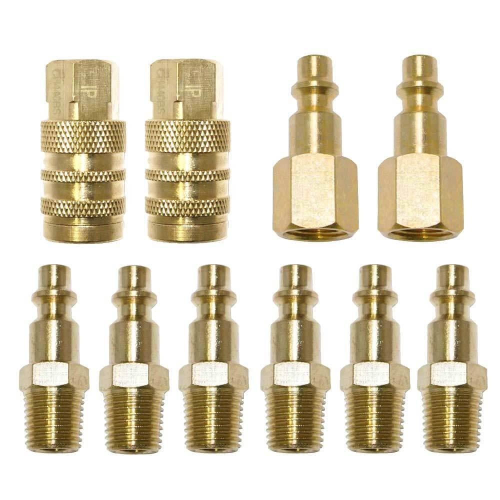 10pc Air Hose Fast Quick Release Coupler Connector 1/4" NPT Fitting Compressor 