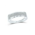 thumbnail image 3 of 10kt White Gold His Hers Round Diamond Heart Matching Wedding Set 1/2 Cttw, 3 of 5