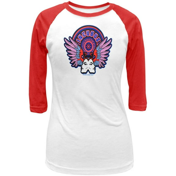 Incubus - Winged Face Juniors Raglan - Medium
