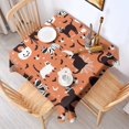 thumbnail image 2 of Halloween Cat Pattern Square Tablecloth,Waterproof Square Table Cover,Wipeable Spillproof Washable Table Cover for Home Kitchen Party Decor 52"x52"(132x132cm), 2 of 6