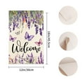 thumbnail image 5 of Spring Summer Flower Garden Flag Lavender Butterfly Floral Welcome Small Yard Flag Burlap Double Sided Vertical Seasonal Farmhouse Outdoor Decoration 12x18 Inch, 5 of 5