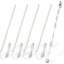 Cefrank V-Shape Under Cabinet Lighting Kit - 4pcs Sleeker 12" Dimmable LED Light Bars for Showcase Shelf Seamless Illumination - 1200lm, 12W - Pure White (6000K)