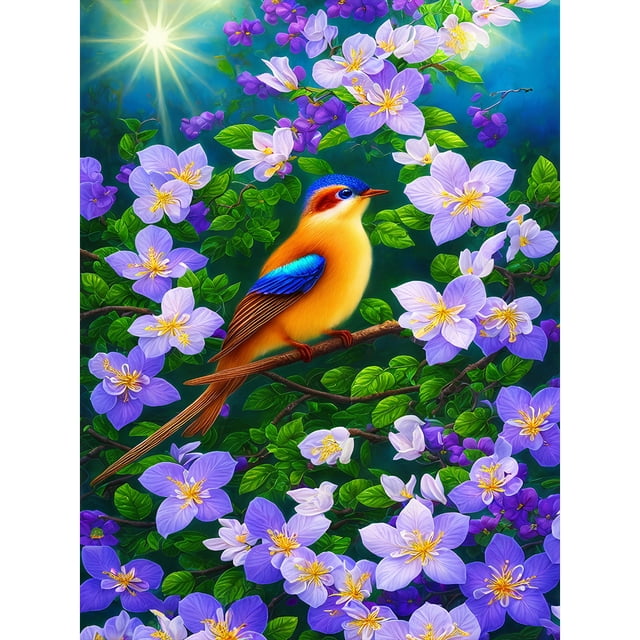 Pintura de diamante 5D, bricolaje, taladro redondo completo, kit de pájaro, arte, decoración del hogar, artesanía (8) Hugtrwg Para estrenar