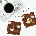 thumbnail image 5 of Bingfone Vintage Sloths Need More Coffee Leather Drinks Coasters With Set Of 6,Suitable For Home Kitchen,Coffee Cup Coasters Home Gift, 5 of 9