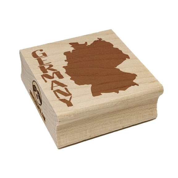 Germany Country Solid with Text Square Rubber Stamp Stamping Scrapbooking Crafting - Small 1.25in