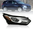 thumbnail image 4 of HOUGEET Headlights Fits for 2018-2021 Chevy Equinox Halogen Type LED Tube DRL Headlamp Black Passenger Right, 4 of 12