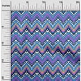 thumbnail image 2 of oneOone Velvet Medium Blue Fabric Ikat Sewing Craft Projects Fabric Prints By Yard 58 Inch Wide, 2 of 5