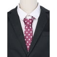 thumbnail image 4 of Corbatas de puntos para hombres INSPIRE CHIC para el Día del Padre, corbata autoajustable de 3.1" de ancho, corbata de satén para bodas, clásica fucsia, talla única, 4 of 4