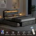thumbnail image 2 of Veanerwood Queen Platform Bed Frame with Headboard, LED Lights and Power Strip, for Adult, 2 of 8