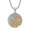 Silver, variant on Horse Head Necklace for Women Men Stainless Steel Round Animal Cubic Zirconia Disc Pendant Jewelry Chain Silver