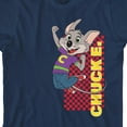 thumbnail image 2 of Chuck E. Cheese Jumping Chuck E. Crew Neck Short Sleeve Navy Blue Boy's T-shirt-Medium, 2 of 4
