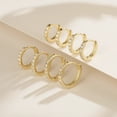 thumbnail image 2 of Pendientes de perforación redondos con hebilla de oreja de circonita de una sola fila de estilo europeo y americano, joyería de moda minimalista para mujer, 2 of 5