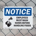 thumbnail image 5 of (2 Pack) Employees Must Wash Hands Before OSHA Notice Sign 14 Inch X 10 Inch Indoor / Outdoor Rust-Free Aluminum Metal Signs for Workplace, Workshop, and Construction Site, Made in the, 5 of 8