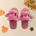thumbnail image 2 of PINQI Fashion Shoes for Kid Boys Girls Slippers Cute Bat Plush Slippers Halloween Party Indoor and Outdoor 10-10.5 Years(PK1,10-10.5 Years), 2 of 6