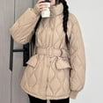 thumbnail image 2 of Winter Coats Sevevn Women's Quilted Jacket Oversized Long Puffer Jacket Belt Winter Coat, 2 of 6
