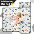 thumbnail image 4 of Monster Cartoon Truck White Pattern Teens Toddler Nap Mat with Pillow, Sleeping Mat Bag for Preschool Daycare 59"x22", 4 of 6