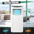 thumbnail image 5 of Gymax 8000BTU 3-in 1 Portable Air Conditioner Cooler Fan Dehumidifier ASHRAE w/ Wheels, 5 of 8